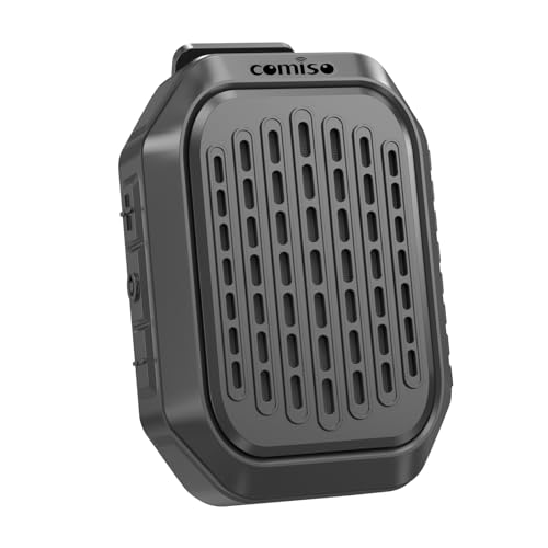 comiso Wearable Bluetooth Speakers, Clip-On Portable Mini Bluetooth Speaker with Built-in Mic for Hands-Free Music and Calls, Waterproof Up to 10 Hours Playtime, Small Wearable Clip On (Non-