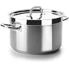 LACOR Chef Luxe Deep Casserole with Lid, 28cm, Silver
