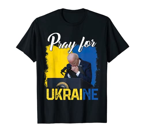 bi.den Pray for Ukraine Ukrainian Flag Support Ukraine Camiseta