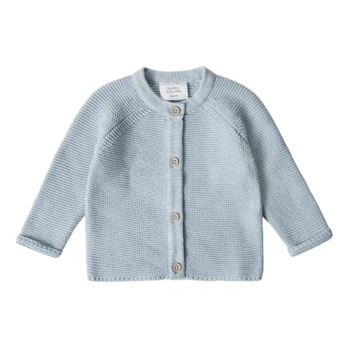 Stellou & Friends 100% Cotton Newborn, Baby And Toddler Cardigan Sweater (Light Blue, 3-6 Months) #TOP24
