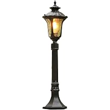 VIOLIN Wall Lamps, European Outdoor Lawn Lights External Floor Mount Yard Lamps E27 Glass Shade Waterproof Garden Lamps Vintage Landscape Deck Pathway Patio Outside Lighting Fixture