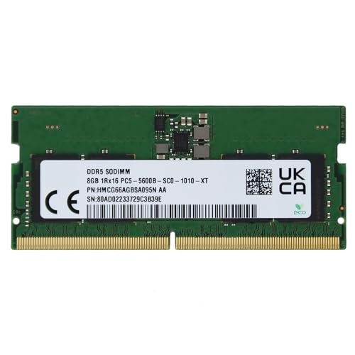 SK Hynix 8GB (1x8GB) DDR5 5600MHz PC5-44800 SODIMM 1Rx16 CL46 1.1v HMCG66AGBSA095N Notebook Laptop RAM Memory Module Upgrade Adamanta