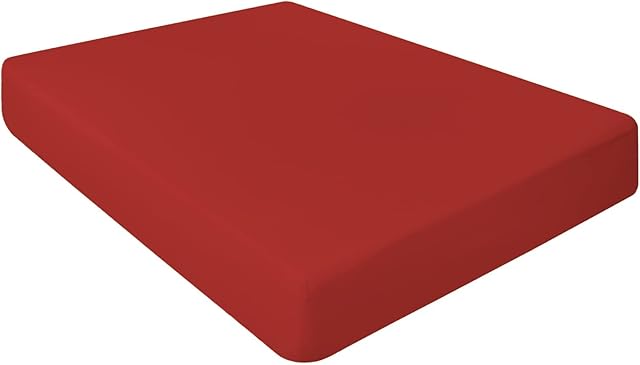 100% Brushed Cotton Flannelette 40CM/16 Extra Deep Fitted Sheets in 12 Colours Single Double King Super King (Red, Double)
