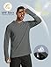 COOFANDY Fishing Hoodies for Men Long Sleeve Sun Protection Shirts Lightweight Workout Hoodies Gray