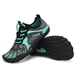 SAGUARO Chaussures Minimaliste Enfant Barefoot Shoes Garçons Chaussures Pieds Nus Filles Antidérapantes Barefoot Chaussure de Trail Aquatique Plage Randonnée pour Semelle Zero Drop Vert EU GR.34