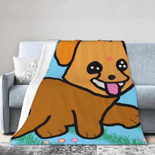 Couverture micro polaire chien lavable grand plaid dessin animé lit canapé - 2