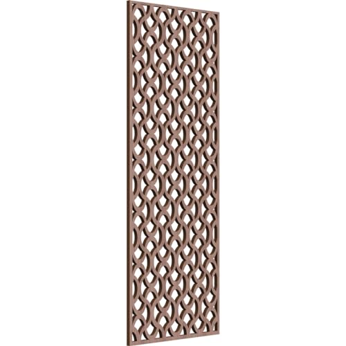 Image of Resort Decorative Pierced Fretwork Wood Wall Panels, 15 3 /8 inchW x 39 3 /8 inchH x 3 /8 inchT, Walnut