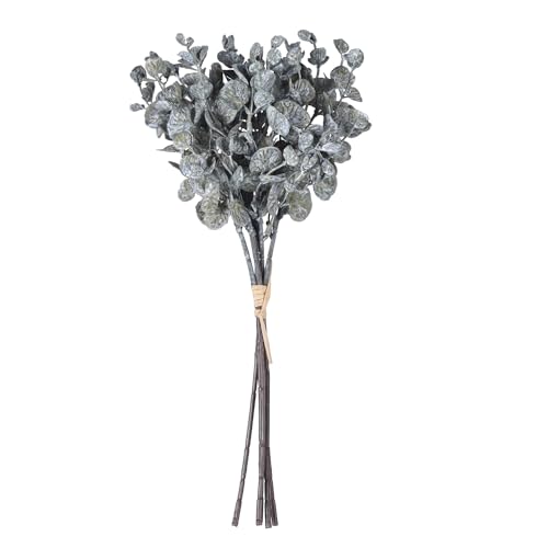 Vickerman 14" Green Artificial Eucalyptus Bundle, 3 per Bag.