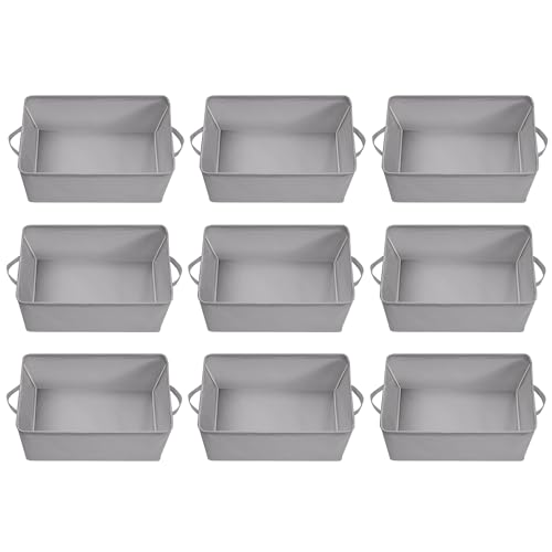 Organiser une étagère avec ce lot de 9 paniers de rangement pliables grand format en tissu