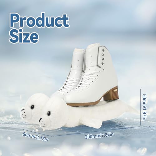 Aepiraza Animals Ice Skate Blade Covers, Animal Figure Skating Soakers Blade Blankie Ice Skates Blades Anti-Rust Chipping Covers Protection Ice Blade Guards Protective Skate Covers (Seal)