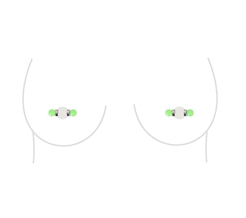 Miniatura 11 de Non-Piercing Fake Nipple Ring Barbell Stud Faux Piercing Body Jewelry For Women (B - Regular (Gold))