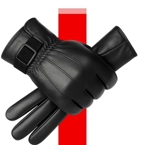 Image of TLN Genuine Leather Gloves for Men | Premium Soft & Warm Winter Gloves | Stylish Driving, Biking & Riding Gloves | Durable Hand Gloves for Outdoor, Motorcycle & Daily Use