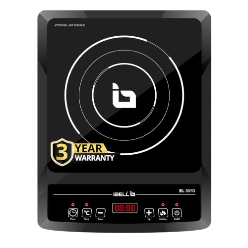 IBELL 30YO Induction Cooktop, 2000W, 2 Year Warranty, Auto Shut Off, Overheat Protection (Black)