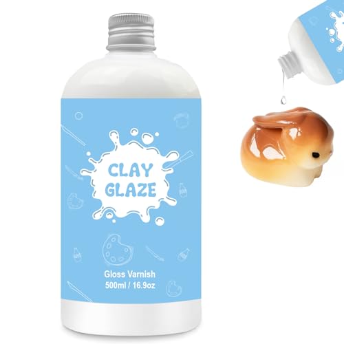 Sucha na powietrzu glazura gliniana, 500 ml, suszony na powietrzu lakier gliniany do suchej gliny, lakier gliniany do suszenia na powietrzu, może być używany do zapobiegania pękaniu gliny, zadrapaniom