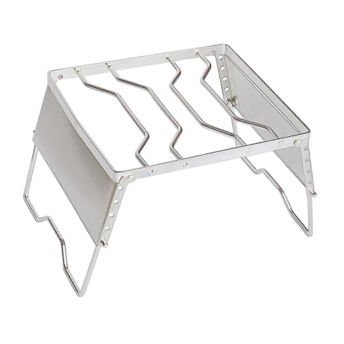 MYCENSE Folded Campfire Grill Camping Grill Foldable Portable Grate Portable Camping Grill BBQ Grill for Fishing Trip Hunting Hiking