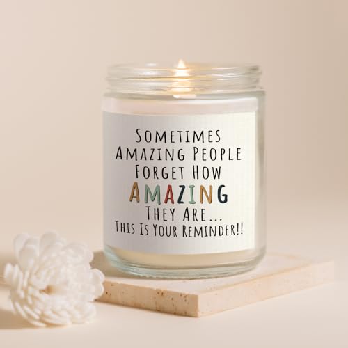 Image of Craftique Gifts for Women, Birthday Gifts for Women- You're Amazing Candle | Christmas /Thank You /Inspirational Gift for Woman Her Friend Teacher Mom Girlfriend Sister Bestie, Stocking Stuffers, Lavender