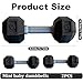 Jorzer Dumbbells for Baby 2Pcs 1.8x4.7 Mini in Silicone Hand Weight Lifting Set for Fitness Exercise Funny Sport Toys for Toddlers (Black) Sporting_Goods..