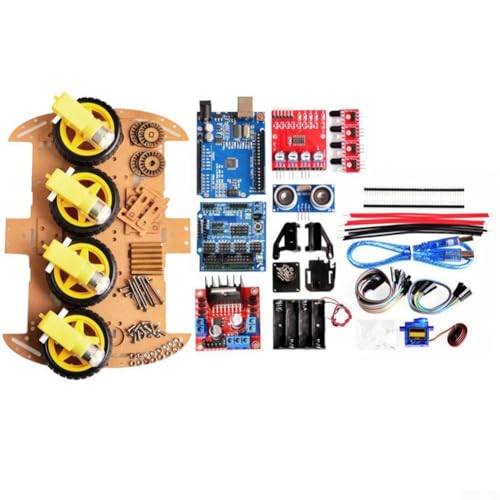 Kit complet de châssis de voiture robot intelligent 4WD pour Arduino y compris moteurs pneus et carte contrôleur