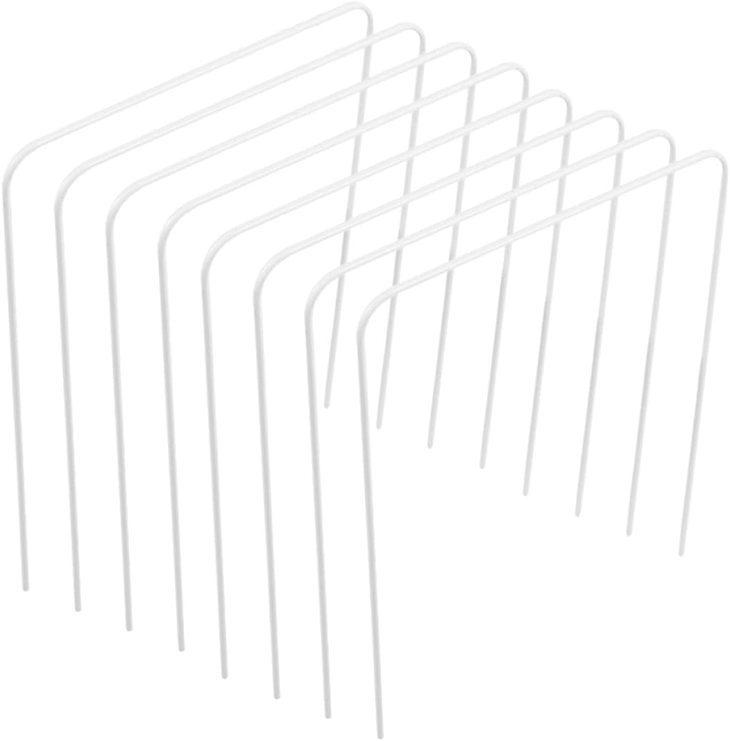 8pcs Outdoor Croquet Metal Goal Hoops Set with Ground Stakes Iron Wire Wickets for Backyard Lawn Games and Relaxing Activities