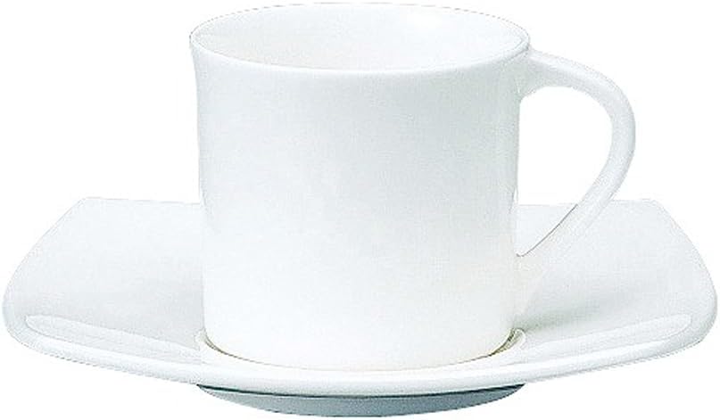 Narumi 50481-21522 Styles Cup Saucer, White, 3.4 fl oz (100 cc), Espresso, Microwave Safe, Dishwasher Safe