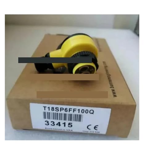 T18SP6FF100Q Photoelectric Sensor (Diffuse, 100mm Range, PNP Output, M12 Connector) Industrial Automation Proximity Switch