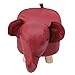 Cute Stool, Elastic Sponge Strong Load Space Saving Elephant Shape Nonslip Baby Animal Foot Rests for Home (Red)