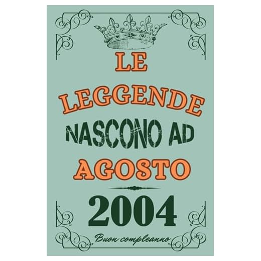 Le leggende Nascono Ad Agosto 2004: Idea Regalo di compleanno 19 anni originale per ragazze e ragazzi / Quaderno a righe"