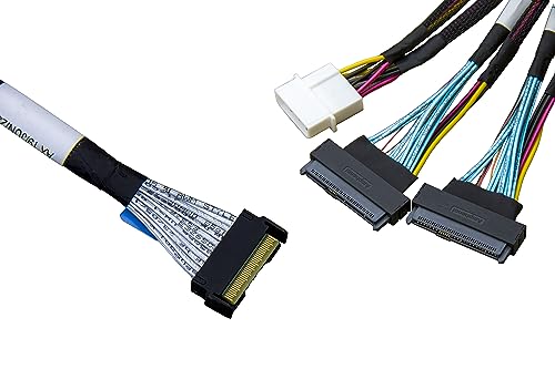 Adaptateur MCIO x8 vers 2 NVMe U.2 Élimine les Pertes de Signal PCIe Gen5 SFF-TA-1016
