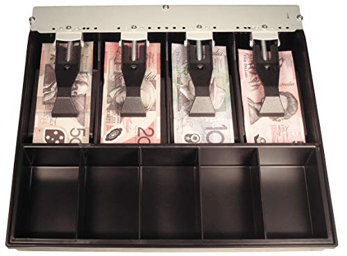 Apg Vasario Series Cash Drawer Replacement Tray | Plastic Molded Till For Cash Register| 4 Bill/ 5 Coin Compartments | 12.7" X 11.7" X 2.2" | Vpk-15B-1A-Bx #TOP4