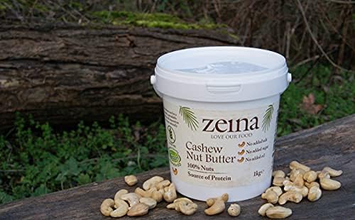 Zeina Cashew Butter 1Kg - Roasted Smooth Cashew Nut Butter with Source of Protein, Vegan Approved and Gluten-Free for Healthy Snacks, Home Cooking and Baking