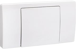 Cornat Betätigungsplatte VWC15/VWC19/WEK - weiß - Kunststoff - mit Start/Stopptaste - inklusive Betätigungsbolzen / Drückerplatte WC / Toilettenspülung Drücker / Betätigungsplatte WC / APV100