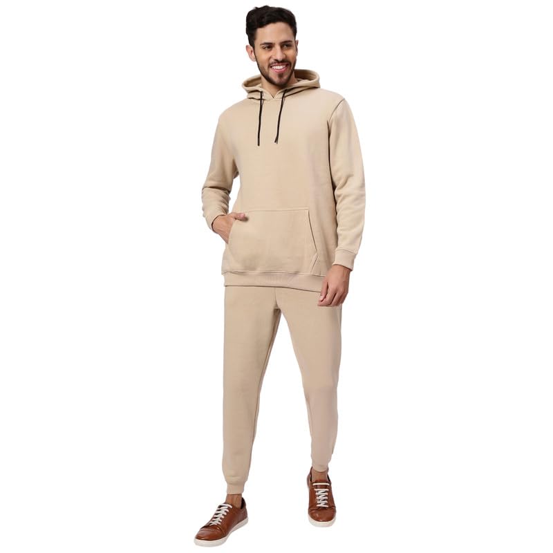 yail | Men's Solid Cotton Fleece Full Sleeves Regular Co-Ord Set | Hooded Neck Co-Ord Set for Men-picture-32