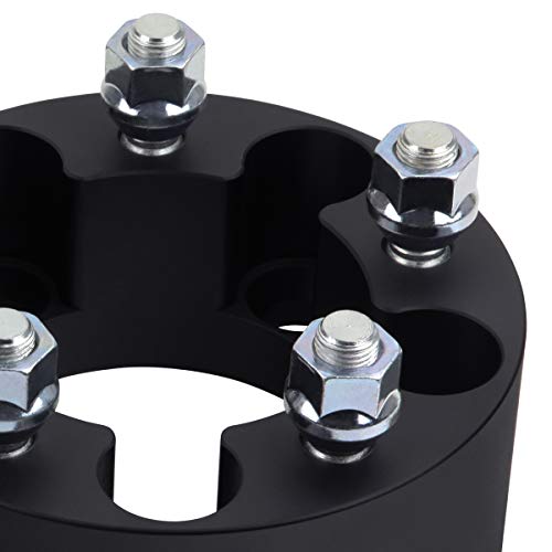Supreme Suspensions - 1.5" Wheel Spacers Kit For Ford Ranger/Explorer/Bronco 2Wd 4Wd - Bp: 5X4.5 / Cb: 82.5Mm / Studs: 1/2" X20 [4Pc Black Pack] - 4 Tire Valve Caps Included #TOP3