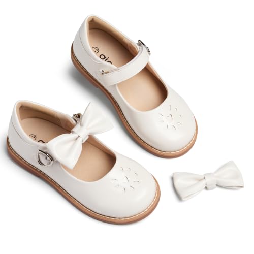 Toddler Girl Removable Bow Mary Jane Flats