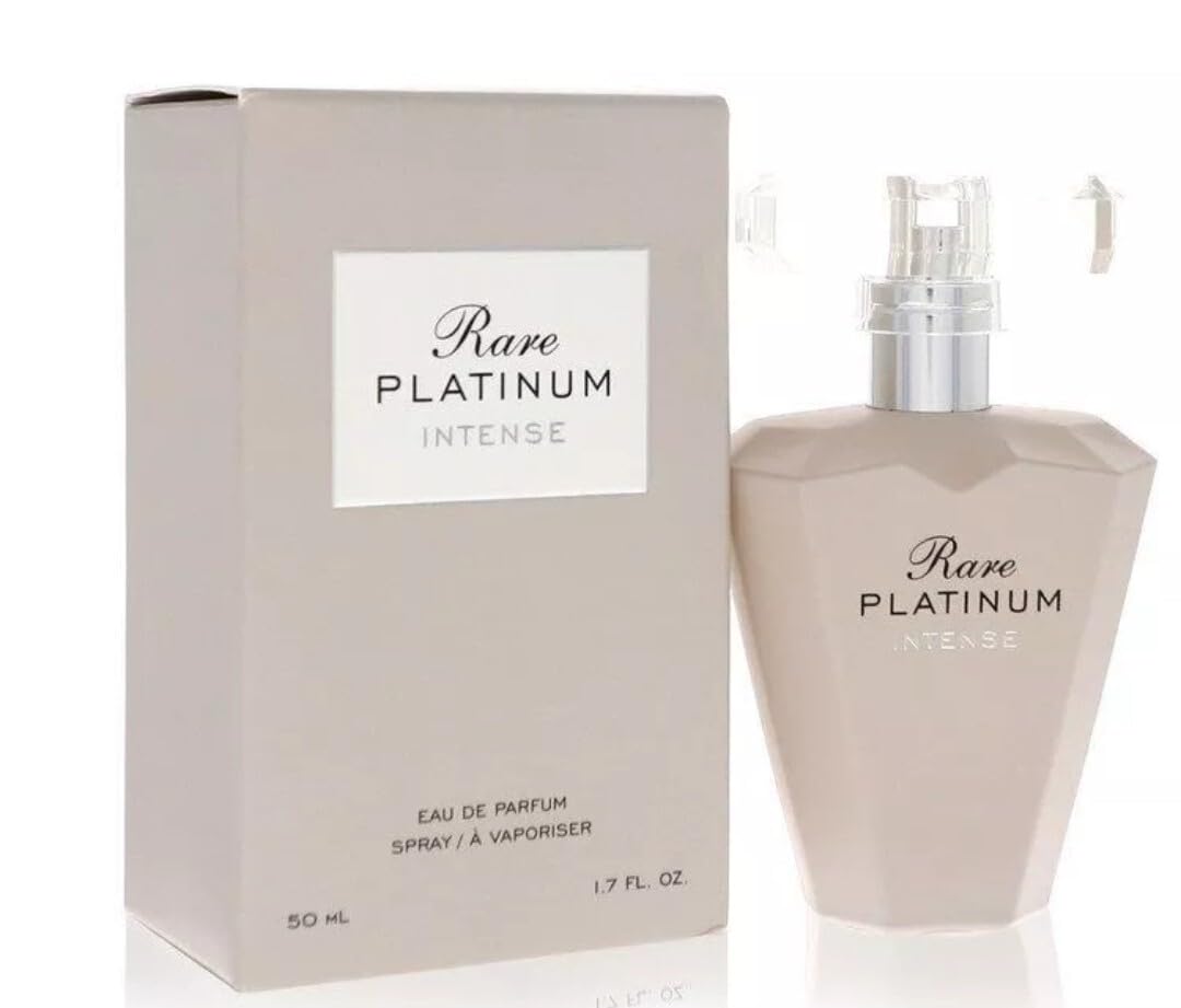 Rare Platinum Intense Eau De Parfum Spray for Women, 1.7 fl oz, Elegant Soft Floral Fragrance with Magnolia, White Pepper and Rosewood, Long Lasting and Timeless Scent