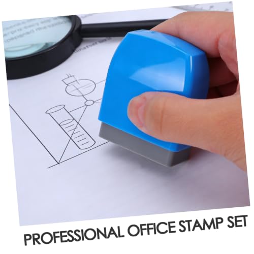 PartyKindom 5pcs Self-Inking Teacher Stamps for Classroom Grading and Homework with Motivational English Messages, Plastic Rectangular Stamp for Elementary School Activities and Homeschool Use - Image 3