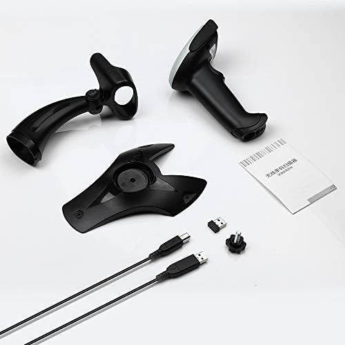 Eyoyo Wireless 1D 2D QR Barcode Scanner with Adjustable Stand, Bluetooth Wireless & 2.4G Wireless & USB Wired Handheld Automatic Barcode Reader 1D 2D Screen Scanning for Mobile Payment, Warehouse