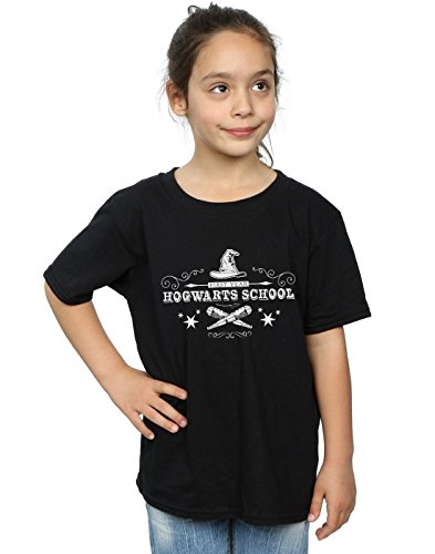 Harry Potter Girls Hogwarts First Year T-Shirt Black 9-11 Years