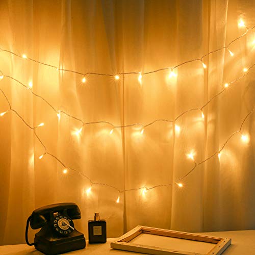 Cordão de luzes LED Uonlytech, luzes de corda de Natal, luzes LED para festivais de casamento (1 peç