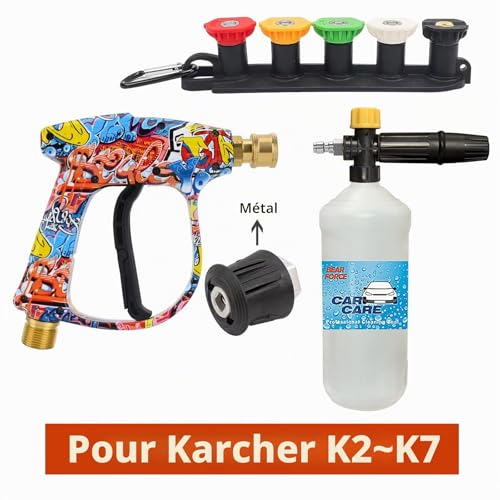 Pistolet pulvérisateur M22 BEAR FORCE robuste avec convertisseur de buse