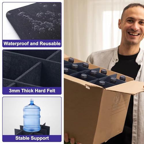 Foyego 5 Conjuntos de Kits de Divisórias de Vidro para Caixas de Mudança, Caixas de Vidro Reutilizáv