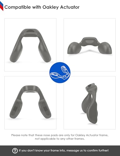Image of BLAZERBUCK Replacement Nose Pads Piece for Oakley Actuator OO9250-Standard Fit | Low Bridge Fit