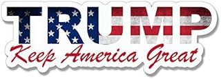 MAGNET 3x9 inch TRUMP USA Lettering Shaped Keep America Great Bumper Sticker - maga kag Magnetic vinyl bumper sticker sticks to any metal fridge, car, signs