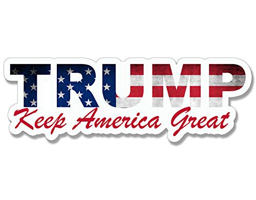 MAGNET 3x9 inch TRUMP USA Lettering Shaped Keep America Great Bumper Sticker - maga kag Magnetic vinyl bumper sticker sticks to any metal fridge car signs