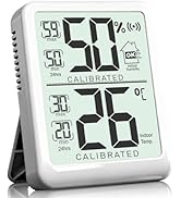 Antonki Digital Hygrometer Indoor Thermometer, Humidity Meter with Max/Min Records, Room Temperat...