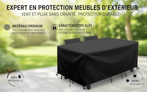 Housse de table de jardin imperméable en Buffle 600D haute résistance - 3