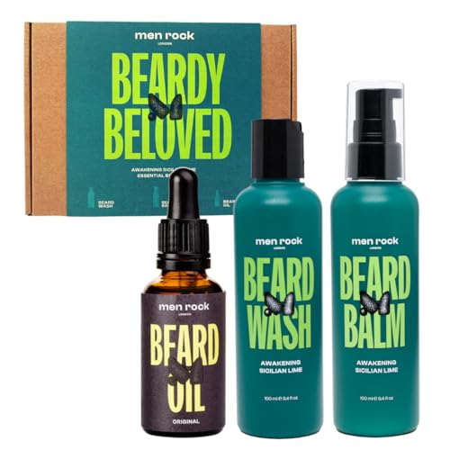 en Rock Beard Care Gift Set – Includes Beard Wash, Beard Balm, an...