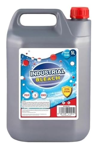 Aggloz | Bleach 5L Extra Strong Toilet Bleach Liquid For Sanitisation & Disinfection Cleaning Products Commercial Industrial Household Toilet Cleaner Multi-Purpose