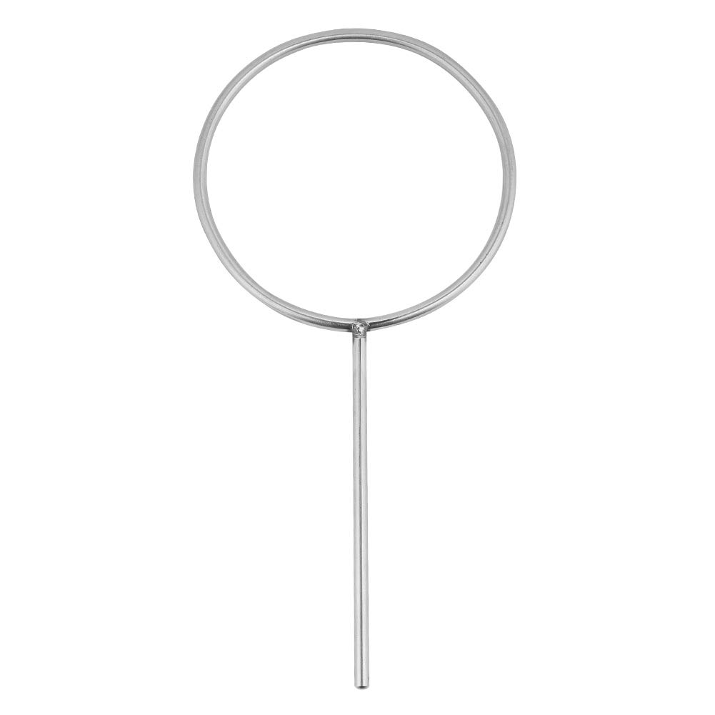 Laboratory Stainless Steel Closed Ring Retort Support Alkali Resistant for Biological Chemical Test Bed (Ring Outer Diameter 160mm)