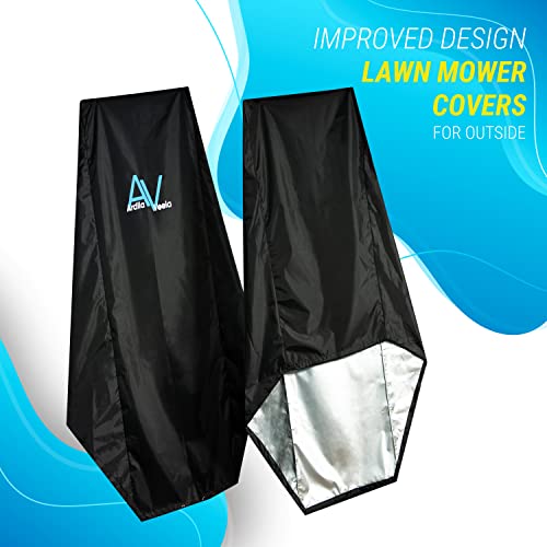 Lawn Mower Cover 25x74 inches, 600D Polyester Oxford Waterproof, Dust, UV Protection Storage Bag, Drawstring Bag